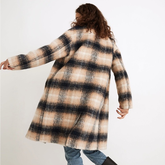 Madewell Courton Cocoon Coat in Plaid, XS - NEW WITH TAGS OFF - Picture 3 of 5